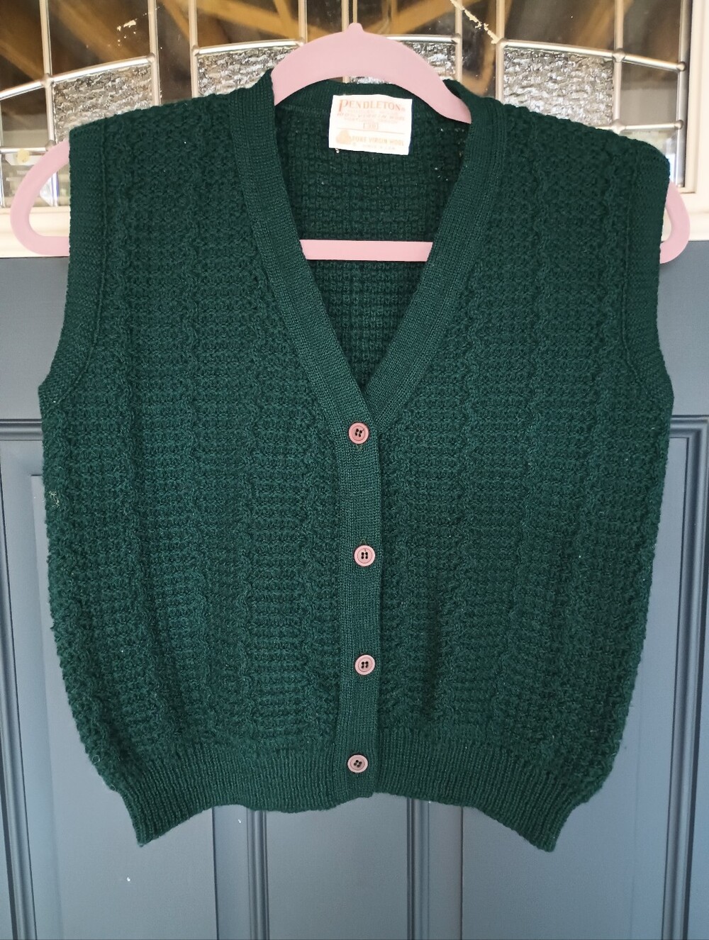 Pendleton 100% Virgin Wool Made In the USA Sz 38 (M) Evergreen Cottagecore